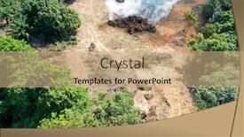  Presentation with forest fire - Amazing slide deck having forest-fire-rainforest-burned backdrop and a coral colored foreground