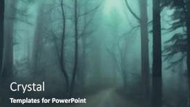  Presentation with foggy forest - PPT layouts enhanced with forest-in-foggy-autumn-weather background and a  colored foreground