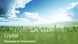  Presentation with forest - PPT theme featuring forest in sunny day background and a tawny brown colored foreground