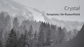  Presentation with falling snow - Presentation theme enhanced with forest-in-winter-snow-falling background and a  colored foreground