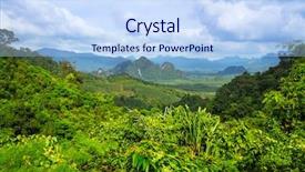  Presentation with rainforest - PPT theme with forest jungle - rainforest of khao sok national background and a light blue colored foreground