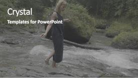  Presentation with tropical forest - Slides with forest jungle near the waterfall background and a  colored foreground