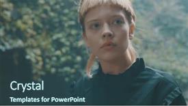  Presentation with mens fashion portrait - Theme featuring forest jungle near the waterfall background and a  colored foreground