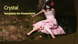  Presentation with sad teen - Slide deck with forest may be use background and a wine colored foreground