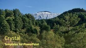  Presentation with pine trees - Beautiful PPT theme featuring forest-of-pine-trees backdrop and a tawny brown colored foreground