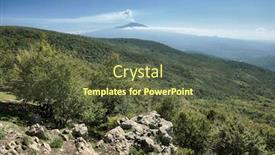  Presentation with forest - PPT theme with forest-of-the-nebrodi-park background and a tawny brown colored foreground