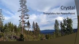  Presentation with norway - Amazing theme having forest on a summer day backdrop and a  colored foreground