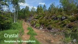  Presentation with norway - Slide set with forest on a summer day background and a  colored foreground