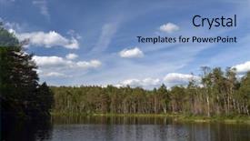  Presentation with norway - Presentation theme consisting of forest on a summer day background and a teal colored foreground