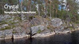  Presentation with norway - Presentation design enhanced with forest on a summer day background and a dark gray colored foreground