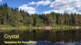  Presentation with norway - Cool new presentation design with forest on a summer day backdrop and a tawny brown colored foreground