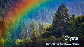  Presentation with storm - Slide deck enhanced with forest rain storm with drops background and a wine colored foreground