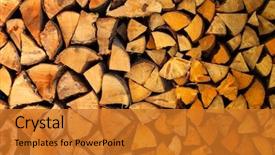  Presentation with log cabin winter - Amazing slides having forest restaurant - pile of wood logs ready backdrop and a gold colored foreground