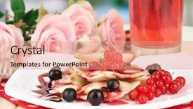  Presentation with fresh strawberry glass of berry - Slide set featuring military - engine controls and other devices background and a dark gray colored foreground