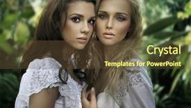  Presentation with german shepherd two young puppys - Cool new theme with forest restaurant - two young beauties backdrop and a tawny brown colored foreground