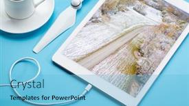  Presentation with forest road - Cool new presentation theme with forest-road-and-picnic-area backdrop and a light blue colored foreground