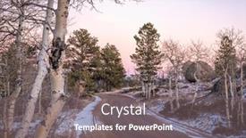  Presentation with spirit - Presentation design with forest-road-in-vedauwoo-recreation background and a gray colored foreground