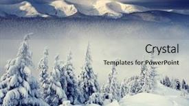  Presentation with snow - Slide deck featuring forest snowy - beautiful winter landscape with snow background and a light gray colored foreground