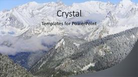  Presentation with winter - PPT layouts with forest snowy - winter view ossau valley pyrenees background and a light blue colored foreground