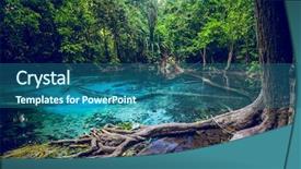  Presentation with krabi - Cool new presentation theme with forest stranded - emerald blue pool krabi thailand backdrop and a ocean colored foreground