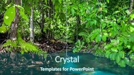  Presentation with krabi - Beautiful presentation theme featuring forest stranded - emerald blue pool krabi thailand backdrop and a  colored foreground