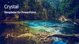  Presentation with krabi - PPT layouts enhanced with forest stranded - emerald blue pool krabi thailand background and a  colored foreground