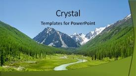  Presentation with russian - PPT theme consisting of forest stranded - russian altai mountain landscape background and a light blue colored foreground