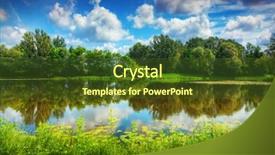  Presentation with sunny sky - PPT theme with forest sunny day blue sky background and a tawny brown colored foreground