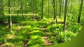 Presentation with trail - Theme featuring forest trail background and a tawny brown colored foreground