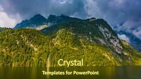  Presentation with bavaria - Slide set featuring forest waterfalls and steep shore background and a tawny brown colored foreground