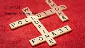  Presentation with wildfire - Presentation design featuring forest-wildfire-pollution-and-smoke background and a red colored foreground