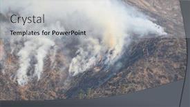  Presentation with wildfire - Slides consisting of forest-with-smoke-after-wildfire background and a light gray colored foreground