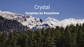  Presentation with himachal pradesh - Theme with forest-with-snow-covered-mountains background and a teal colored foreground