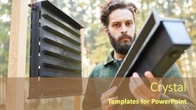  Presentation with pest control - Beautiful presentation featuring forester-controls-a-bark-beetle backdrop and a coral colored foreground