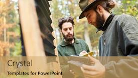  Presentation with controls - Theme having forester-controls-a-bark-beetle background and a yellow colored foreground