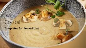  Presentation with soup - Slide set consisting of forester-soup-with-cheese-rusks background and a yellow colored foreground