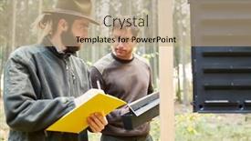  Presentation with organization efficiency - Slide deck consisting of forester-with-checklist-and-trainee background and a coral colored foreground