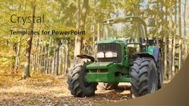  Presentation with tractor - Slide set enhanced with forestry-tractor-or-forestry-tractor background and a yellow colored foreground