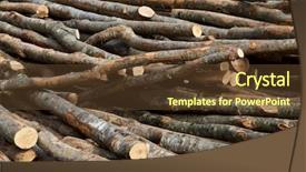  Presentation with forestry - Beautiful theme featuring forestry work in pyrenees france backdrop and a tawny brown colored foreground