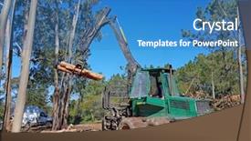  Presentation with rain water harvesting system - Cool new PPT layouts with forestry worker - working in the forest harvesting backdrop and a teal colored foreground