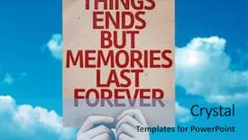 Presentation with memories - Amazing theme having forever card with sky background backdrop and a teal colored foreground