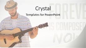  Presentation with guitar - Beautiful PPT theme featuring forever is composed of nows backdrop and a  colored foreground