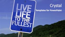  Presentation with life - Colorful theme enhanced with forever living - live life to the fullest backdrop and a  colored foreground