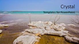  Presentation with sea - Cool new theme with forever living dead sea picturesque backdrop and a light blue colored foreground