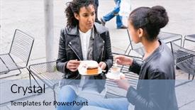  Presentation with african american teen girls - Amazing theme having forever young - two north african teen friends backdrop and a light blue colored foreground