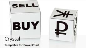  Presentation with forex - PPT theme with forex currency in the white dices on white background background and a white colored foreground