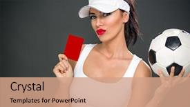  Presentation with giving - Audience pleasing presentation theme consisting of forfit - sexy attractive woman giving red backdrop and a coral colored foreground