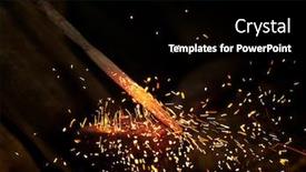  Presentation with furnace - Colorful slides enhanced with forge-fire-in-furnace-blacksmith backdrop and a black colored foreground