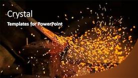  Presentation with hardening - Audience pleasing PPT theme consisting of forge-fire-in-furnace-blacksmith backdrop and a black colored foreground