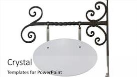  Presentation with mounted mount etna volcano - Cool new presentation theme with forged iron wall mounted oval backdrop and a white colored foreground